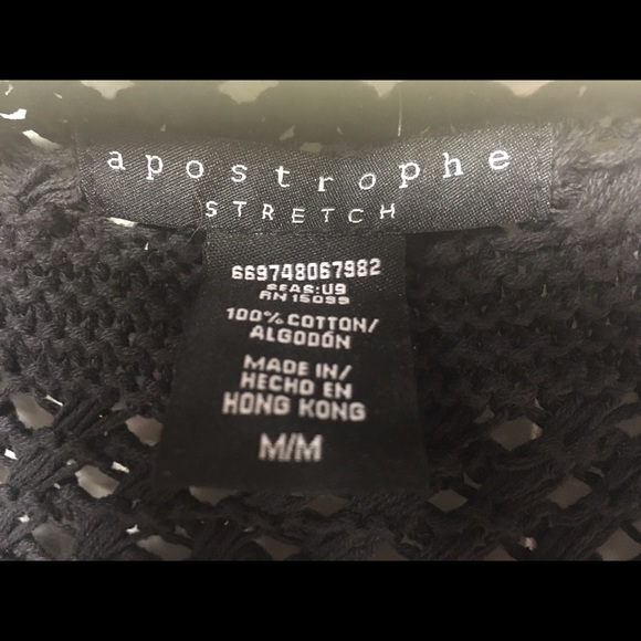 Medium Apostrophe black cotton shrug ❤️ - Picture 2 of 3